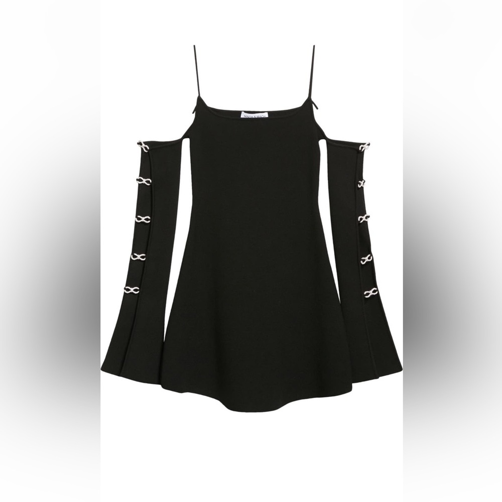 NWT- Mach and Mach Amelia crystal bow dress. XL